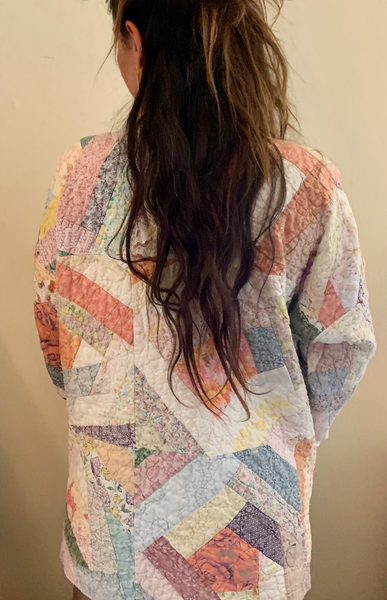 Pastel Crazy Quilt Kimono Jacket