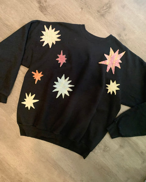 Starburst patches sweatshirt
