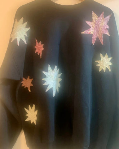 Starburst patches sweatshirt