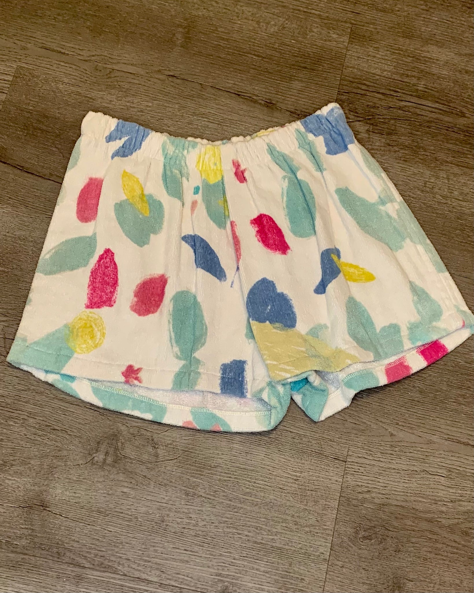 Watercolor brushstroke towel terry shorts