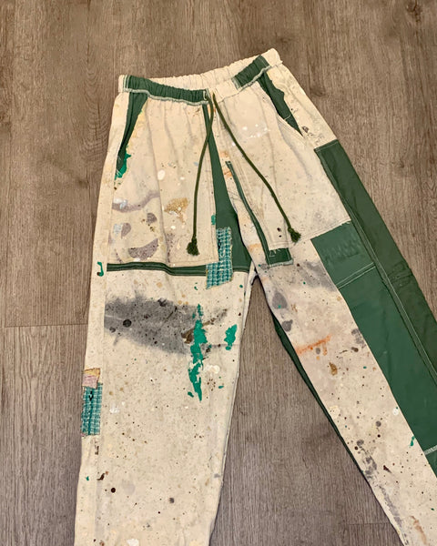 Painters canvas pant with army details