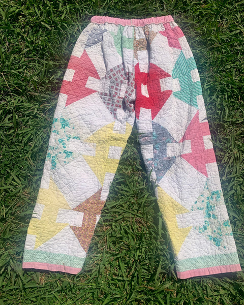 Pastel quilted lounge pants