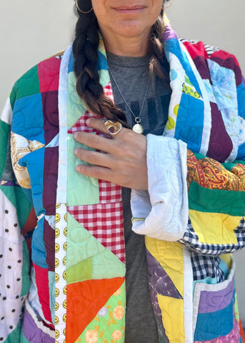 "Lost" Bright and Happy Quilt Jacket