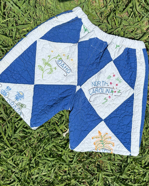 50 States Vintage Quilted Short