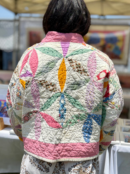 Floral Crop Quilted Jacket