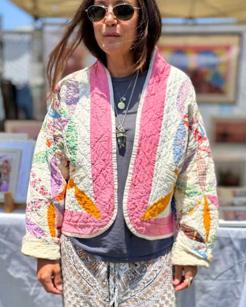 Floral Crop Quilted Jacket