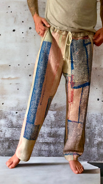 Color blocked Kantha Lounge Pant