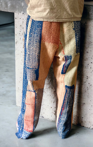 Color blocked Kantha Lounge Pant