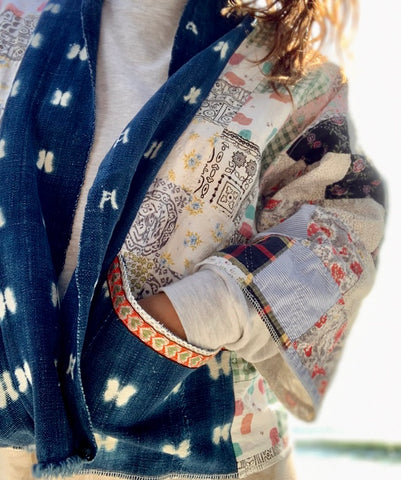 Crop Quilt Mix Kimono