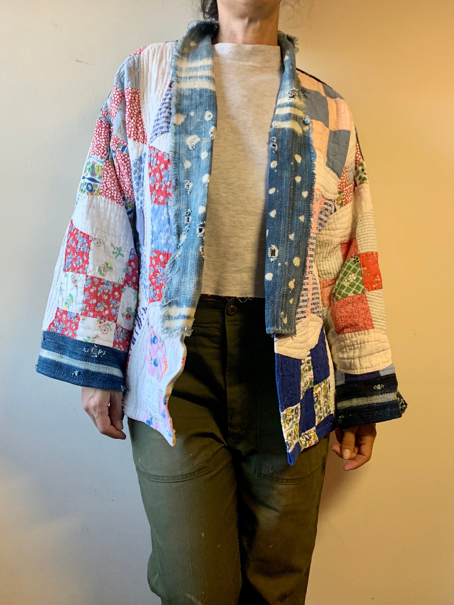 Quilted/Indigo Kimono
