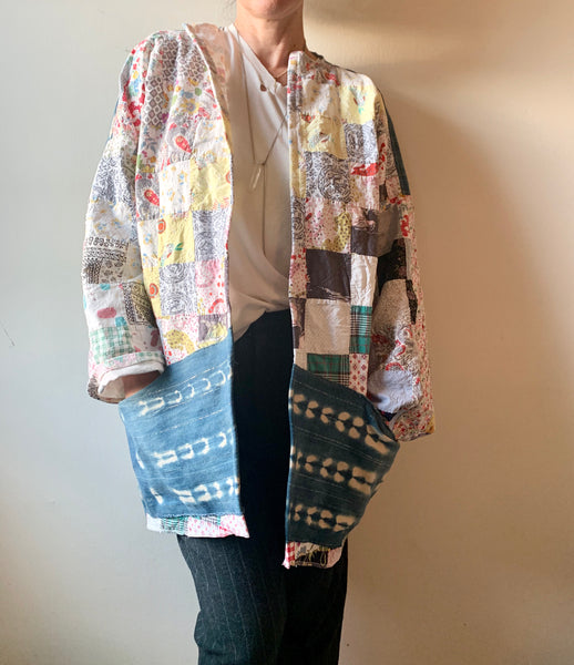 Patched Kimono Jacket