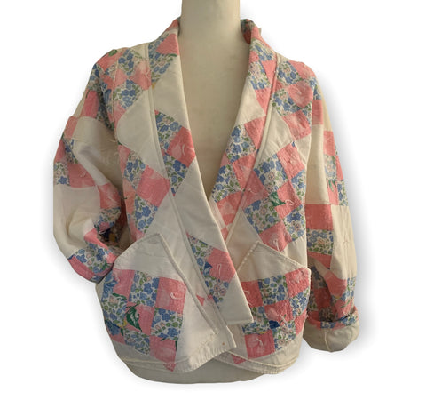 Pink/Blue Diamond Dolman Kimono