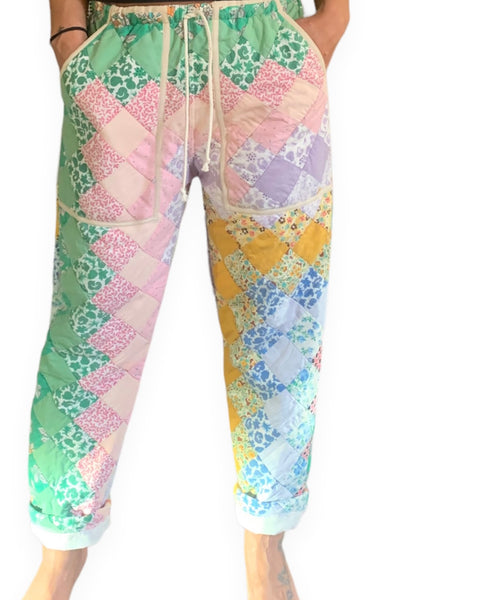 Diamond quilted lounge pant