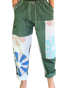 Quilted Army lounge pant
