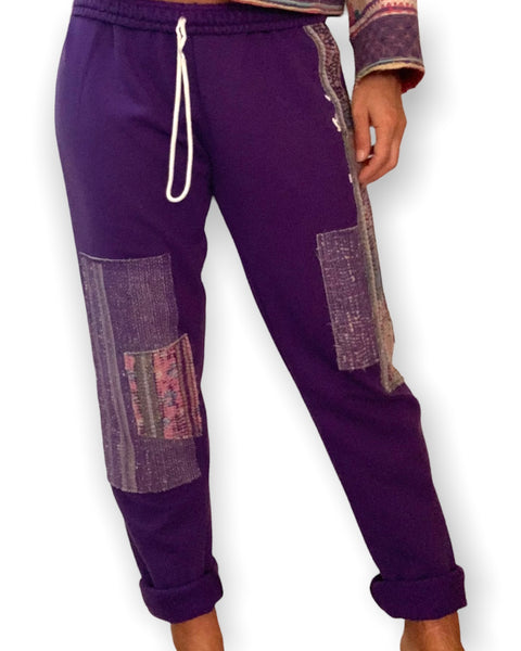 Purple Patched Sweats