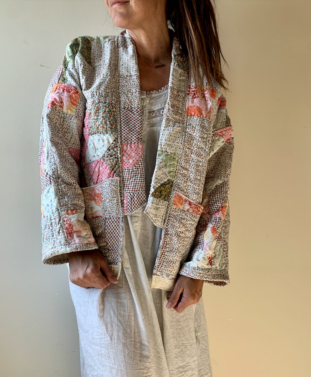 Ditsy Patchwork Quilted Kimono