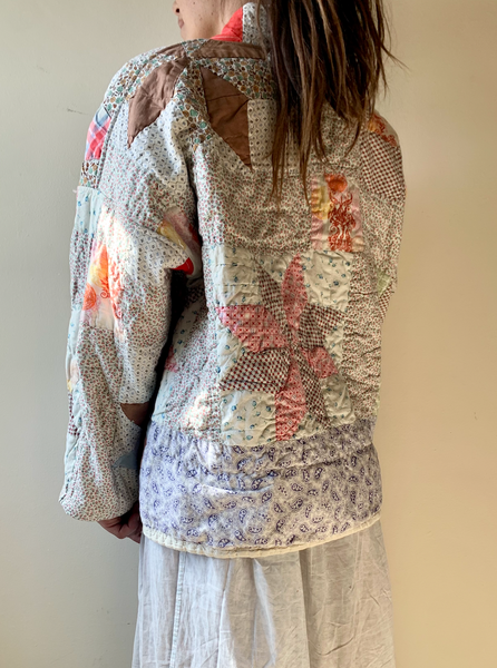 Ditsy Patchwork Quilted Kimono