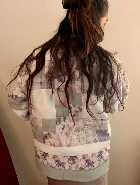 Soft Sage/Pink Floral Kimono Jacket