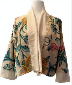 Embroidered Flower Kimono
